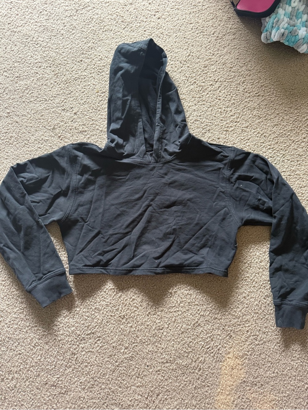 lululemon athletica Black Cropped Hoodie